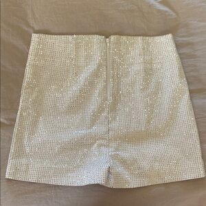 Windsor White High Waist Shorts with Silver Accents
Never worn